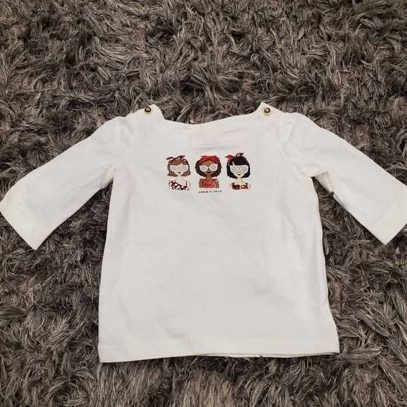 NWOT Cute! Girl's Janie and Jack Shirt size 12-18M - Picture 2 of 6